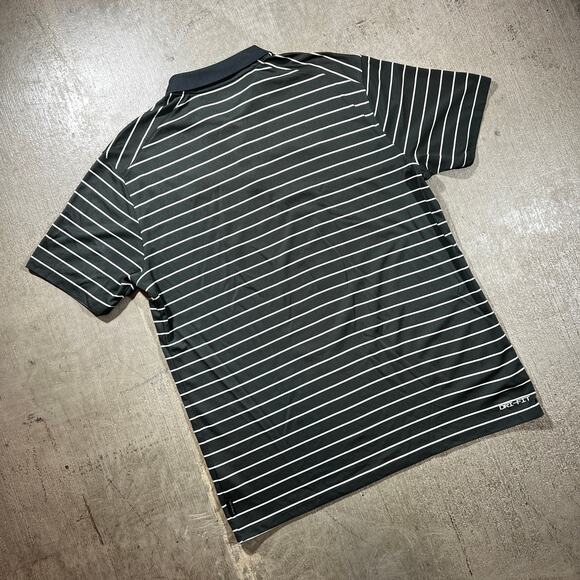 Nike Alabama Crimson Tide Dri-Fit Polo Black Stripe Large - Picture 3 of 7